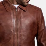 Inferno Brown Leather Jacket - Image 3