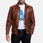 Inferno Brown Leather Jacket - Image 4