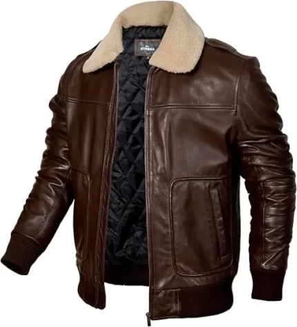 Collar Leather Jacket