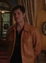 Lucas Bravo Emily In Paris Leather Jacket - Image 3