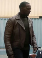 Anthony Mackie Falcon and The Winter Solider Leather Jacket - Image 2