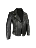Mens Elite Patrol Leather Jacket – Biker Style - Image 2