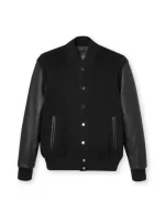 Varsity Leather Bomber Jacket