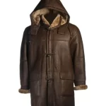 Shearling Bomber Hooded Coat