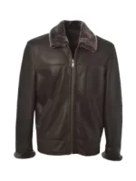 Shearling Bomber Leather Jacket