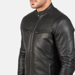 Ionic Black Leather Jacket - Image 6