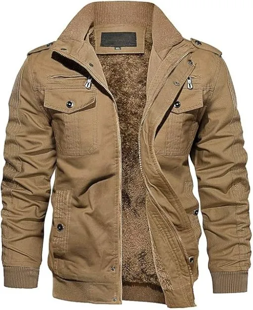 download (5) Khaki Padded Jacket