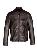 Men’s Cafe Racer Distressed Leather Jacket