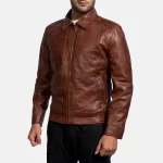 Inferno Brown Leather Jacket - Image 2