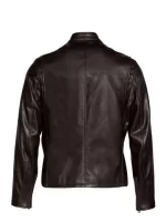 Men’s Cafe Racer Distressed Leather Jacket - Image 2