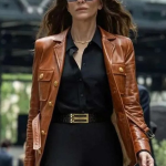 Black-Bag-2025-Cate-Blanchett-Brown-Leather-Jacket