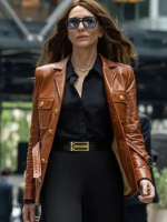 Black-Bag-2025-Cate-Blanchett-Brown-Leather-Jacket