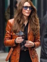 Black Bag 2025 – Cate Blanchett Brown Leather Jacket - Image 3