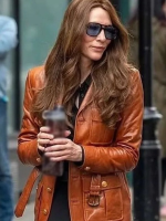 Black Bag 2025 – Cate Blanchett Brown Leather Jacket - Image 2