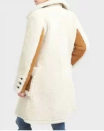 Breasted Shearling Leather Coat