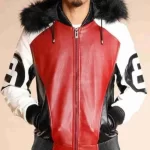 Hooded Leather Jacket