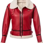 Christmas Red Leather Jacket
