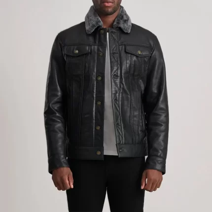 Dallis-Black-Shearling-Trucker-Jacket