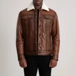 Dallis-Brown-Shearling-Trucker-Jacket