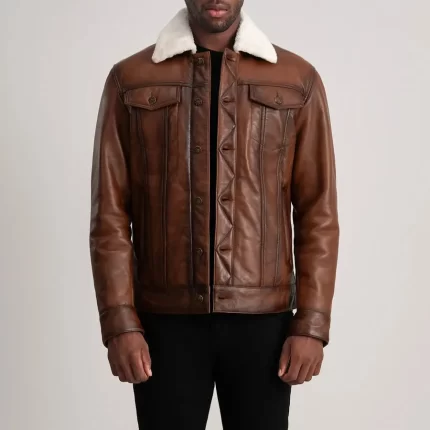 Dallis-Brown-Shearling-Trucker-Jacket
