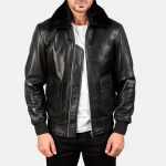 Airin-G-1-Black-Leather-Bomber-Jacket-Classic-Aviator