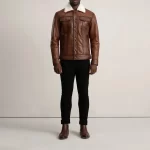Dallis Brown Shearling Trucker Jacket - Image 5