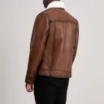 Dallis Brown Shearling Trucker Jacket - Image 3
