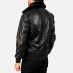 Airin G-1 Black Leather Bomber Jacket – Classic Aviator - Image 5