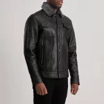 Dallis Black Shearling Trucker Jacket - Image 6