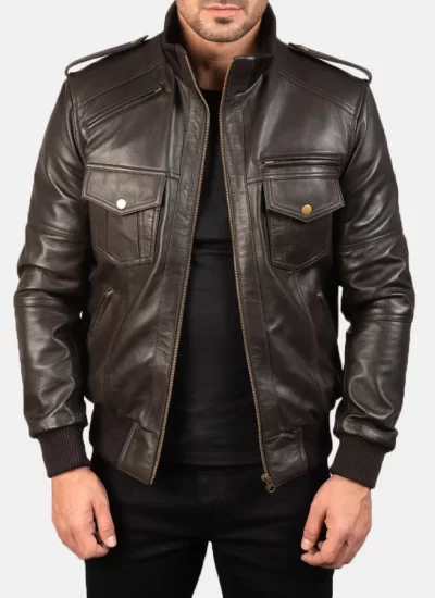 Agent-Shadow-Brown-Bomber-Jacket