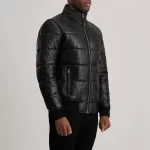 Lucas Streetwear Black Puffer Bomber - Image 6