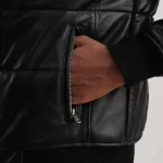 Lucas Streetwear Black Puffer Bomber - Image 2