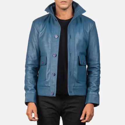 Columbus-Streetwear-Blue-Bomber-Jacket