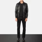 Rolf Streetwear Black Leather Bomber - Image 7
