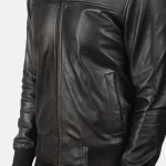 Rolf Streetwear Black Leather Bomber - Image 4