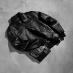 Rolf Streetwear Black Leather Bomber - Image 2