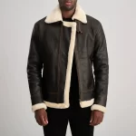 Francis-B3-Brown-&-Cream-Leather-Bomber-Jacket
