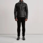 Dallis Black Shearling Trucker Jacket - Image 5
