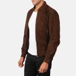 Shane Mocha Suede Bomber Jacket Suede Outerwear - Image 8
