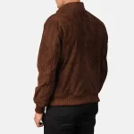 Shane Mocha Suede Bomber Jacket Suede Outerwear - Image 5