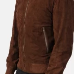 Shane Mocha Suede Bomber Jacket Suede Outerwear - Image 4