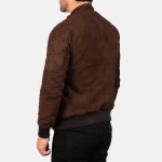 Sven Mocha Suede Bomber Jacket for Men - Image 5