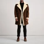 Charles Brown Suede Shearling Coat - Image 5