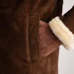Charles Brown Suede Shearling Coat - Image 2