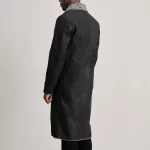 Kolby Distressed Black Shearling Leather Coat - Image 3