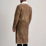 Kolby Distressed Brown Shearling Leather Coat - Image 3