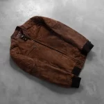 Sven Mocha Suede Bomber Jacket for Men - Image 2