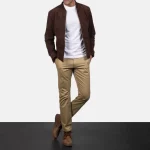 Blain Mocha Suede Bomber - Image 5