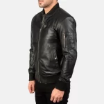 Bomia MA-1 Black Bomber Jacket - Image 8
