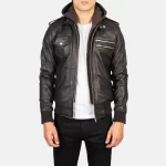 Bravado-Brown-Hooded-Leather-Bomber-Jacket-Men's